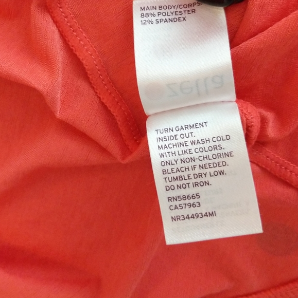 ZELLA Open Twist Back Coral Athletic Top Sz S - Picture 9 of 10
